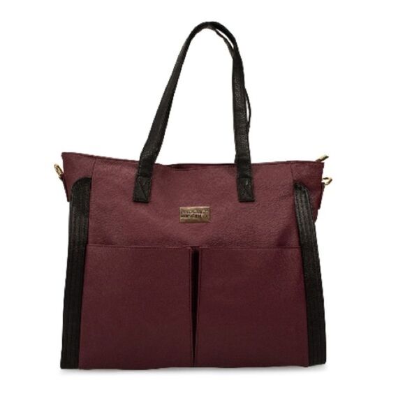 Badgley Mischka Rose XL Vegan Leather Travel Tote Weekender Bag - Picture 1 of 16